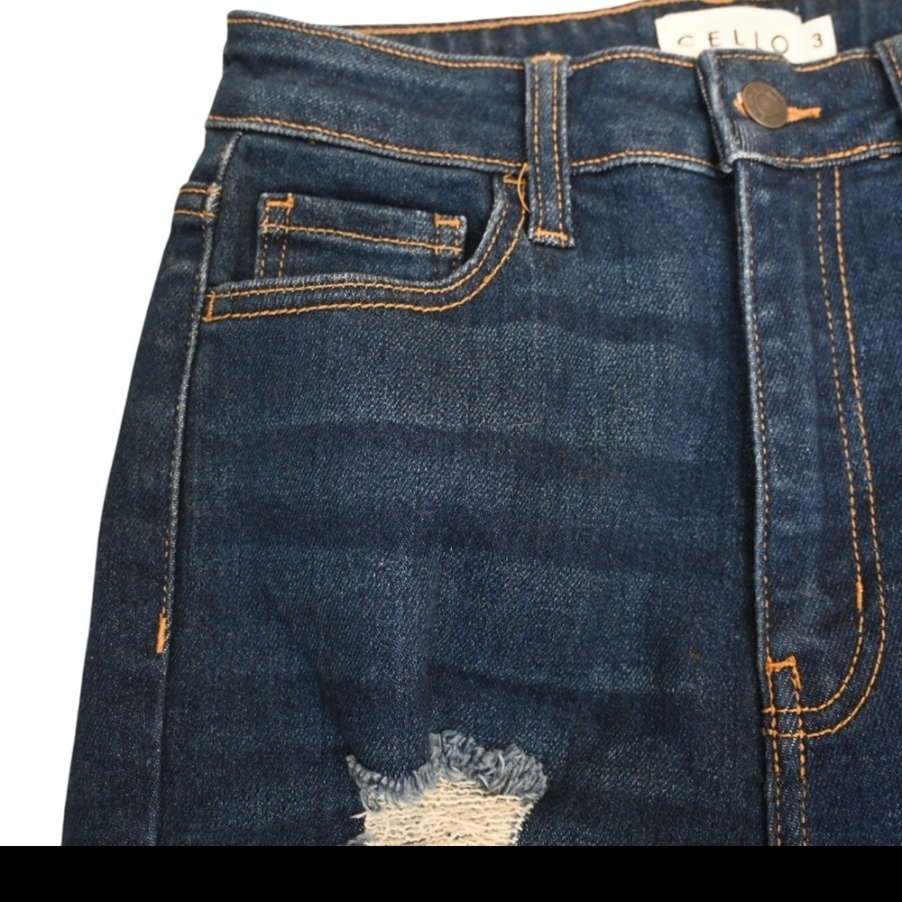 Cello Women's Flare Jeans - Dark Blue - Picture 4 of 7